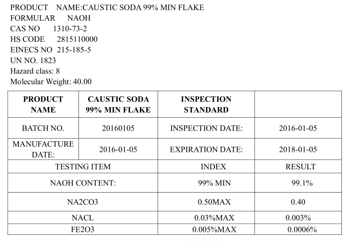Caustic Soda/NaOH/Sodium hydrate 99%